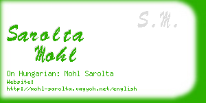 sarolta mohl business card